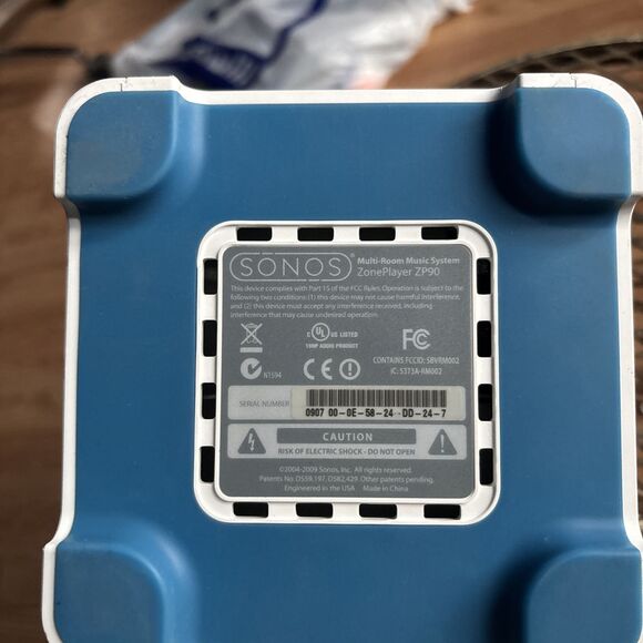 Sonos Zone Player ZP90 Gen1 (S1) Digital Media Streamer White/Gray No Power Cord - Picture 4 of 5